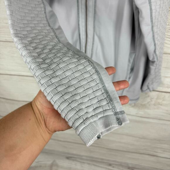 Carbon 2 Cobalt Men's Light Gray Textured Sleeve Zip Up Jacket Size XL - Picture 4 of 7